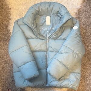 Noize Sky Blue Puffer Coat
